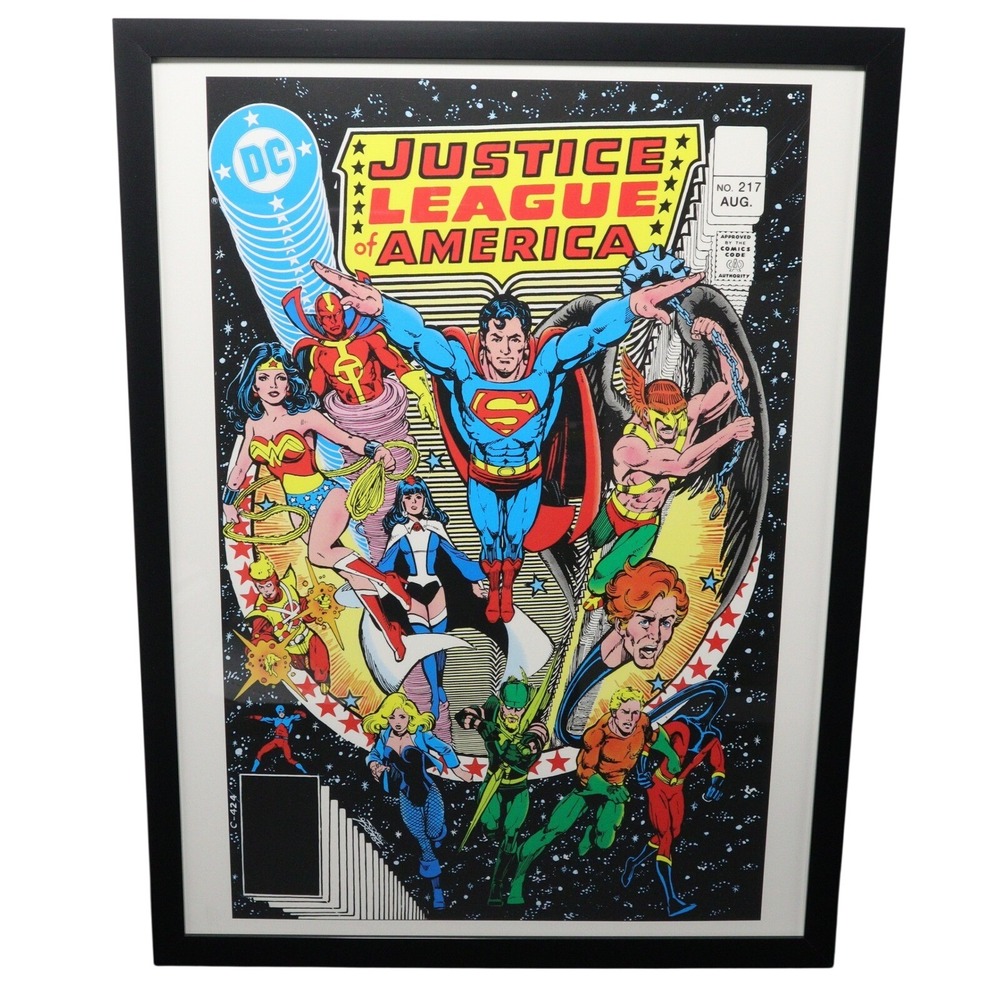 DC Comics Framed Art Justice League of America #217 George Perez 12x16 Cover
